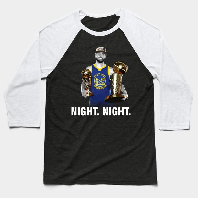 Stephen Curry Night Night Baseball T-Shirt by awangwidyatama